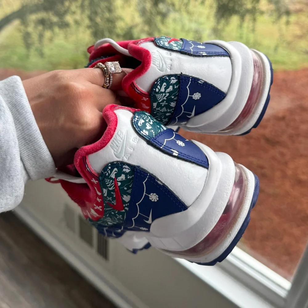 Nike air max 95 Christmas sweater red white blue 6.5 8 - Picture 4 of 6